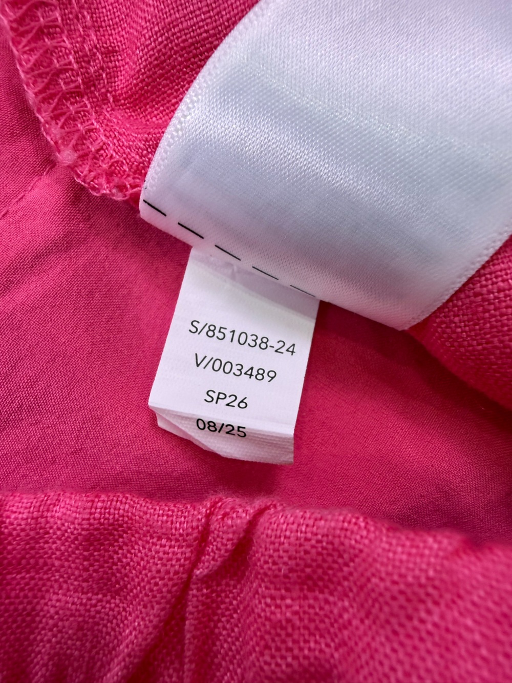 NWT Athleta Retreat Linen High Rise Wide Leg Pant Hot Pink Size Large - Picture 9 of 12